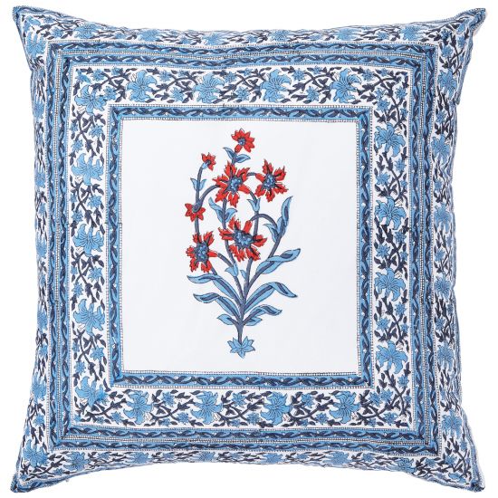 Anna-Nargis Reversible Pillow Cover - Blue/Orange